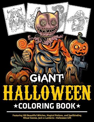 Book cover for Giant Halloween Coloring Book