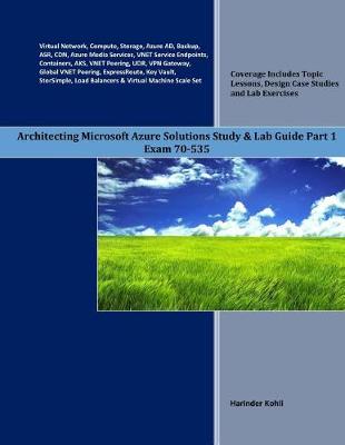 Book cover for Architecting Microsoft Azure Solutions Study & Lab Guide Part 1