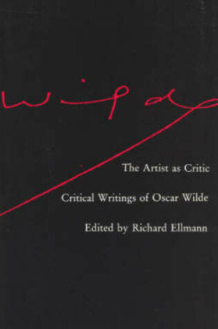 Cover of The Artist as Critic