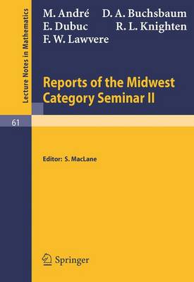 Book cover for Reports of the Midwest Category Seminar II