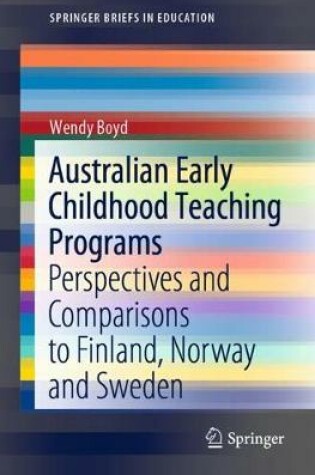Cover of Australian Early Childhood Teaching Programs