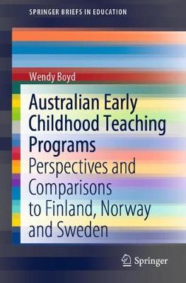 Book cover for Australian Early Childhood Teaching Programs