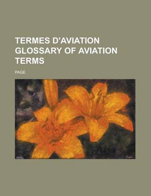 Book cover for Termes D'Aviation Glossary of Aviation Terms