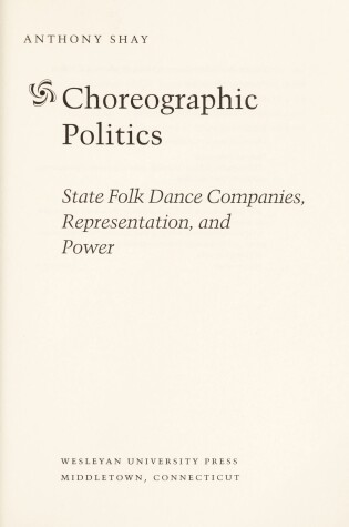 Cover of Choreographic Politics