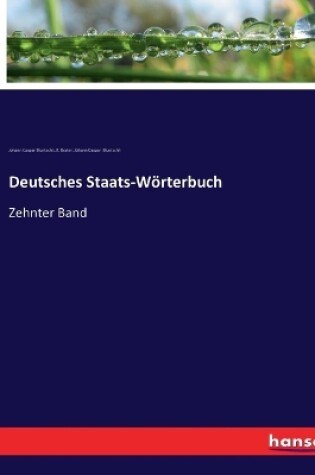 Cover of Deutsches Staats-Wörterbuch