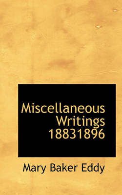 Book cover for Miscellaneous Writings 18831896