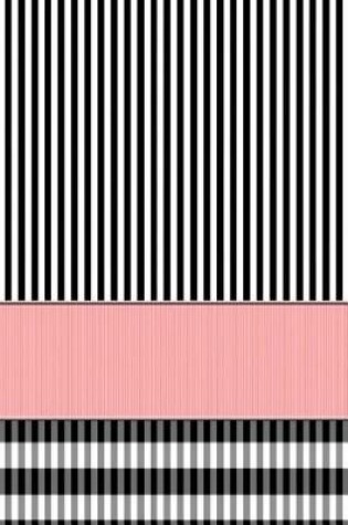 Cover of Journal Black White Pink Stripes