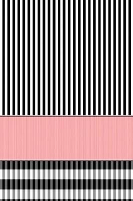 Book cover for Journal Black White Pink Stripes
