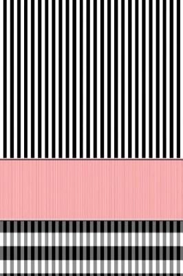 Cover of Journal Black White Pink Stripes