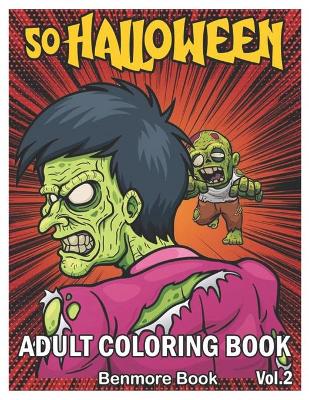 Book cover for 50 Halloween Adult Coloring Book