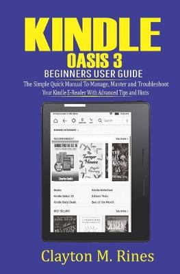 Book cover for Kindle Oasis 3 Beginners User Guide