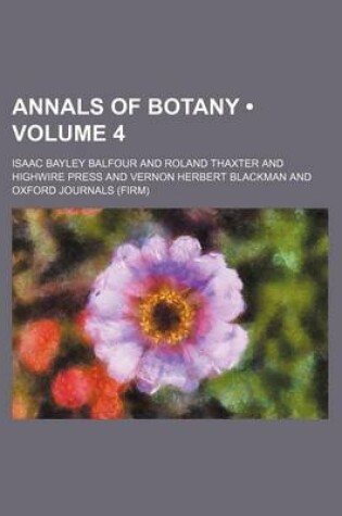 Cover of Annals of Botany (Volume 4)