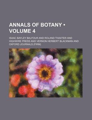 Book cover for Annals of Botany (Volume 4)