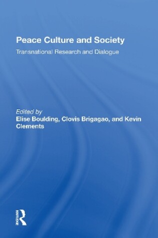 Cover of Peace Culture And Society