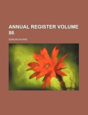 Book cover for Annual Register Volume 86