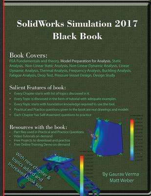 Book cover for SolidWorks Simulation 2017 Black Book