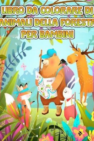 Cover of Animali della foresta libro da colorare per i bambini