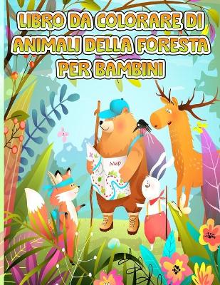 Book cover for Animali della foresta libro da colorare per i bambini