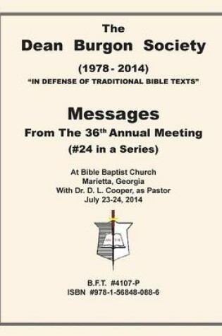 Cover of The Dean Burgon Society Messages 2014