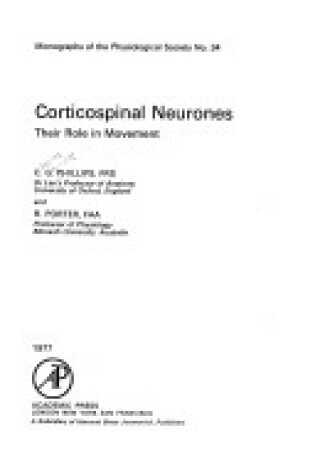 Cover of Corticospinal Neurones