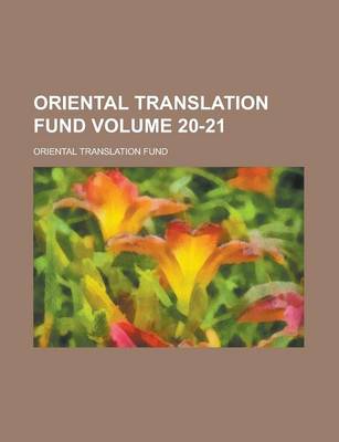 Book cover for Oriental Translation Fund Volume 20-21