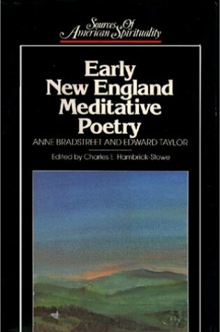 Cover of Early New England Meditative Poetry