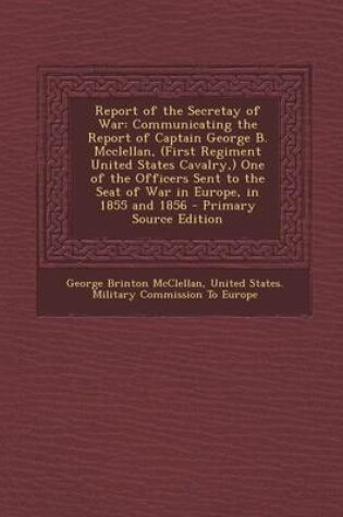 Cover of Report of the Secretay of War