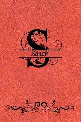 Book cover for Split Letter Personalized Name Journal - Sarah