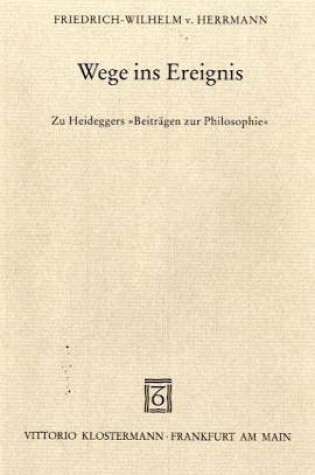 Cover of Wege Ins Ereignis