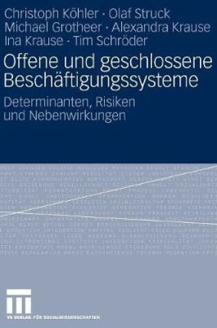 Cover of Offene und geschlossene Beschäftigungssysteme