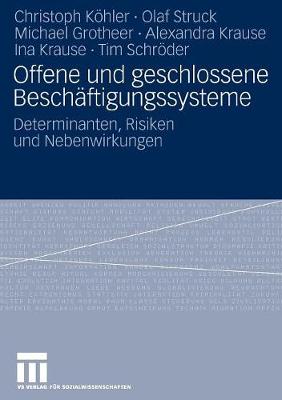 Book cover for Offene und geschlossene Beschäftigungssysteme