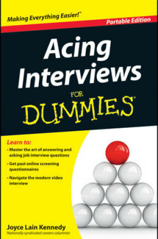 Cover of Acing Interviews for Dummies