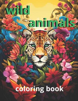 Book cover for coloring book wild animals