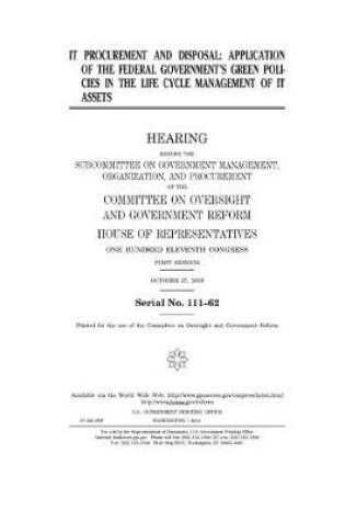 Cover of IT procurement and disposal