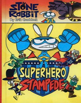 Book cover for Superhero Stampede