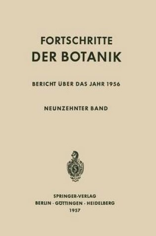 Cover of Bericht UEber Das Jahr 1956