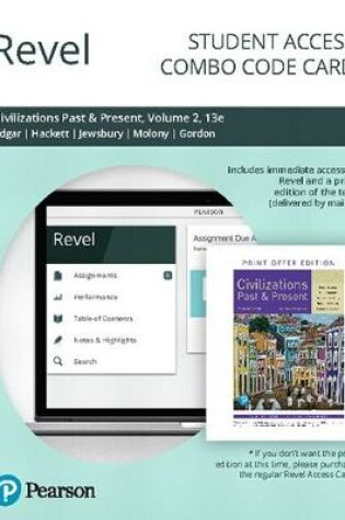 Cover of Revel for Civilizations Past and Present, Volume 2 -- Combo Access Card