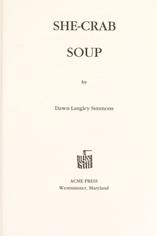 Cover of She-Crab Soup