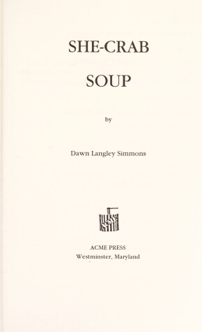 Book cover for She-Crab Soup