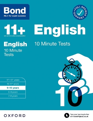Book cover for Bond 11+: Bond 11+ 10 Minute Tests English 9-10 years: For 11+ GL assessment and Entrance Exams