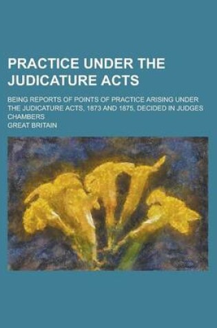 Cover of Practice Under the Judicature Acts; Being Reports of Points of Practice Arising Under the Judicature Acts, 1873 and 1875, Decided in Judges Chambers