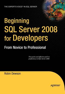 Book cover for Beginning SQL Server 2008 for Developers