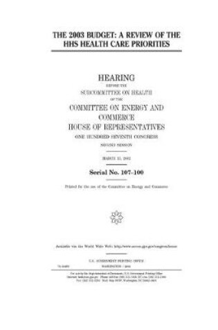 Cover of The 2003 budget