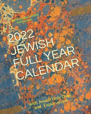 Book cover for 2022 Jewish Full Year Calendar