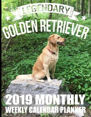Book cover for Legendary Golden Retriever 2019 Monthly Weekly Calendar Planner