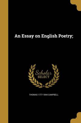 Book cover for An Essay on English Poetry;