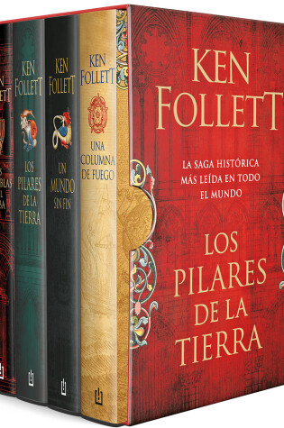 Cover of Estuche Saga: Los pilares de la tierra / Kingsbridge Novels Collection. (4 Boo k s Boxed Set)