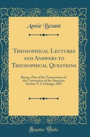 Cover of Theosophical Lectures and Answers to Theosophical Questions
