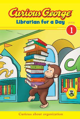 Book cover for Curious George Librarian for a Day