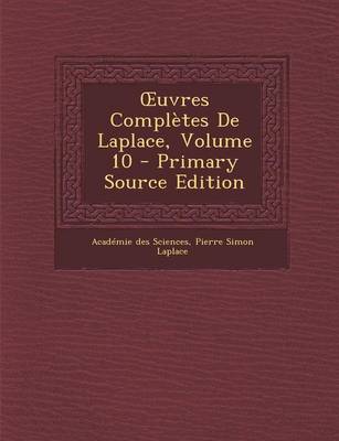 Cover of Uvres Completes de Laplace, Volume 10